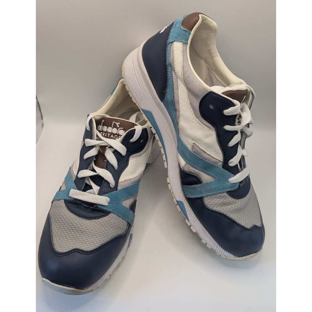 Diadora Heritage N9000 2030 Italia Men's 9.5 Blue Grey Casual Shoes 178285